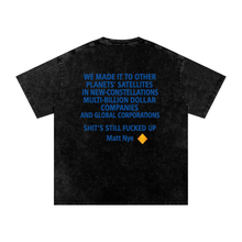 Load image into Gallery viewer, 🕹️ Sonye Vol. 2 – Nyestalgic Entertainment Global Corporation Series) Acid Wash Oversize T (PlayStation black)