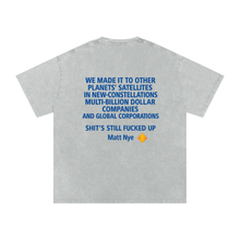 Load image into Gallery viewer, 🕹️ Sonye Vol. 2 – Nyestalgic Entertainment Global Corporation Series) Acid Wash Oversize T (PlayStation Grey)