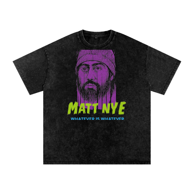 Matt Nye Acid-Wash Oversized T-Shirt — Whatever Is Whatever
